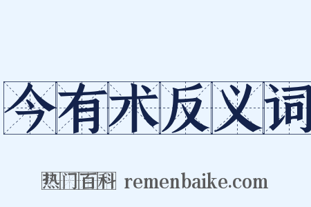 今有术反义词是什么意思的图片